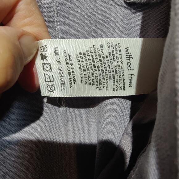 NWT Wilfred Aritzia Sz 8 Modern Cargo Pants Purple Slate Barrel Leg High Rise - Picture 9 of 10